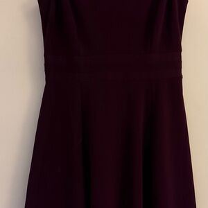 Calvin Klein Sleeveless A-Line Dress in Deep Plum